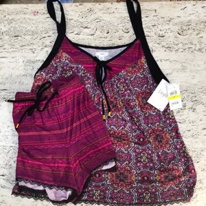 Layla pajama set NWT SZ M tap panties and camisole